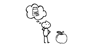 Painkiller vs Vitamin illustration